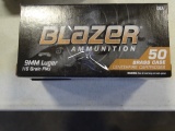 BLAZER 9MM LUGER 115 GRAIN FMJ 50/BOX (X2)