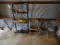 METAL SHELF & MISC INCLUDING CHAIRS X1
