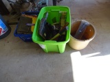 2 CONTAINERS OF MISC GLOVES & TOOLS X1
