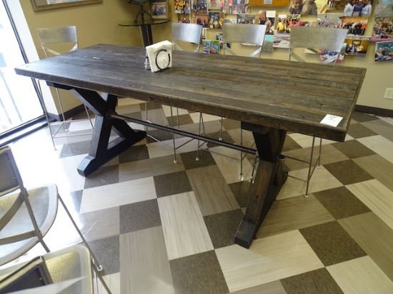 LARGE WOODEN BAR HEIGHT TABLE