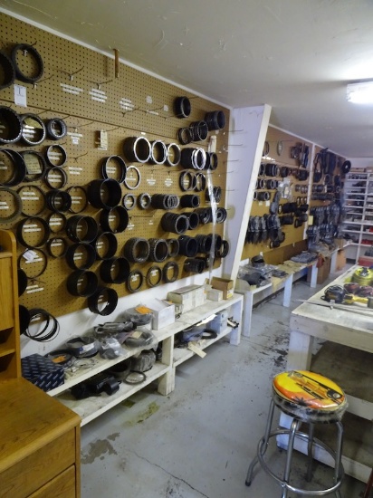 ALL TRANSMISSION PARTS & COMPONENTS ON EAST WALL