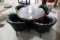 TABLE W/4 LEATHER CHAIRS