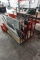 METAL RACK W/CASTERS & CONTENTS INCLUDING EXTRUDED PLASTIC SHEETS