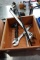 BOX OF LARGE CRESCENT WRENCHES & IMPACT SOCKETS