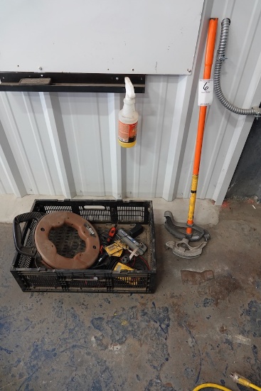 PIPE BENDER, FISH TAPE, ELECTRICAL METERS & CABLE STRIPPER X1