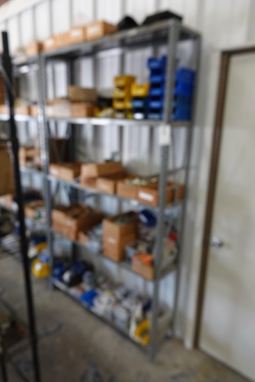 METAL SHELF & ENTIRE CONTENTS INCLUDING ALL NEW HARDWARE