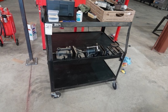 ROLLING METAL CART (NO CONTENTS)