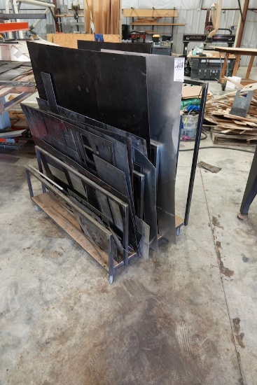 RACK & CONTENTS INCLUDING ALL PLATE METAL