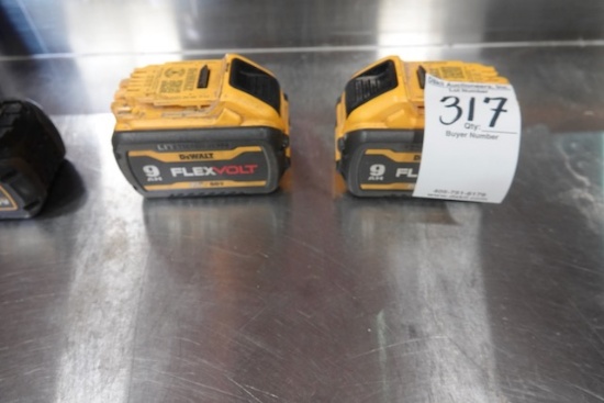 DEWALT 9AH BATTERIES (X2)
