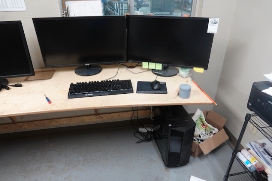 MSI COMPUTER W/2 MONITORS, KDYBOARD, MOUSE & SPEAKERS