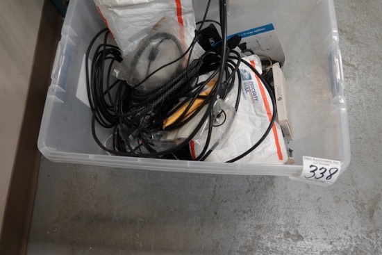 TUB OF MISC CORD & ACCESSORIES