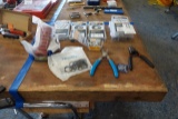 SNAP RINGS W/PLIERS & ASSORTED HARDWARE
