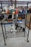 CONTENTS OF SHELF INCLUDING COPING SAW, WOOD GLUE, ETC