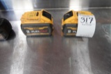 DEWALT 9AH BATTERIES (X2)