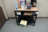 ROLLING METAL CART W/CONTENTS