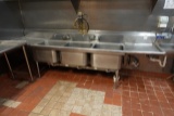 3-HOLE S/S SINK W/FAUCETS