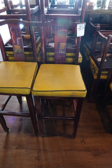 PADDED BAR HEIGHT CHAIRS (X8)