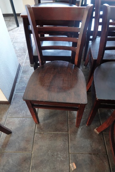 WOODEN RESTAURANT CHAIRS (X20)