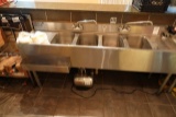 BAR BACK 4-HOLE S/S SINK