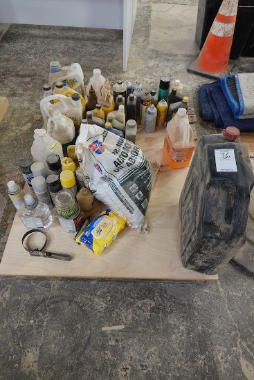 PALLET OF PAINT, OIL & CHEMICALS