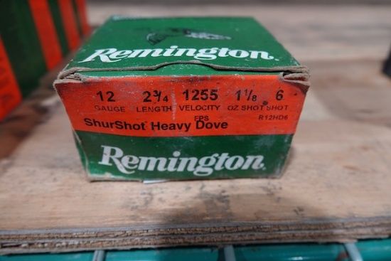 BOX OF REMINGTON SHURSHOT HEAVY DOVE 12GA 2 3/4" 1 1/8 OZ 6 SHOT 1255 VEL