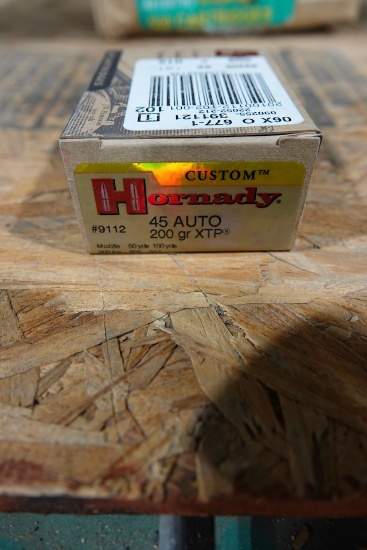 BOX OF HORNADY 45 AUTO 200GR XTP