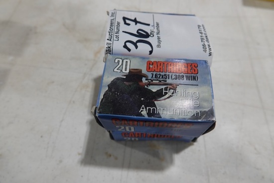 RNC 7.62X51 (.308WIN) HUNTING RIFLE AMMO 20 PER BOX (X4)
