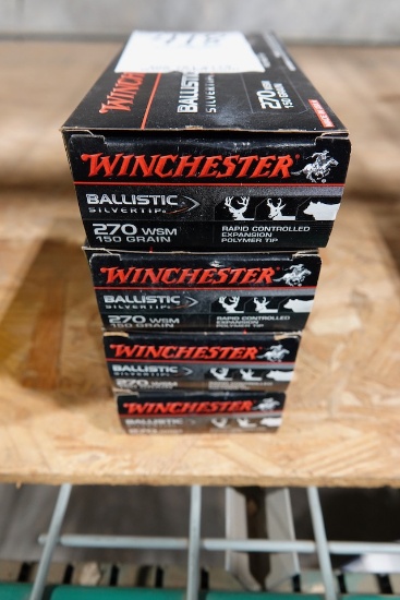 WINCHESTER BALLISTIC SILVER TIP 270 WSM 150GR 20 PER BOX (X4)