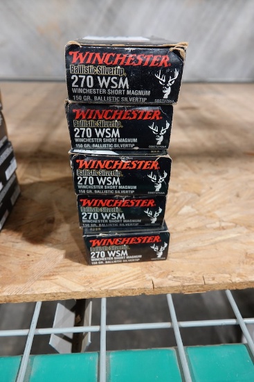 WINCHESTER BALLISTIC SILVER TIP 270 WSM 150GR 20 PER BOX (X5)