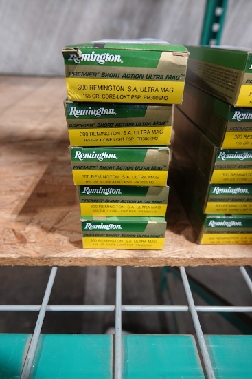 REMINGTON PREMIER SHORT ACTION ULTRA MAG 300 REM 165GR CORE LOKT PSP 20 PER BOX (X5)