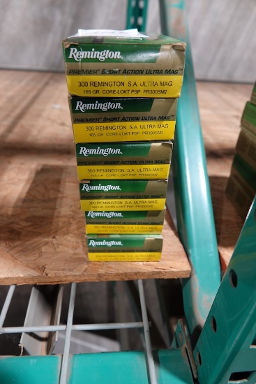 REMINGTON PREMIER SHORT ACTION ULTRA MAG 300 REM 165GR CORE LOKT PSP 20 PER BOX (X6)