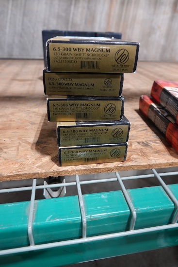WEATHERBY 6.5-300 WBY MAGNUM 130GR SWIFT SCIROCCO ULTRA HIGH VEL 20 PER BOX (X5)