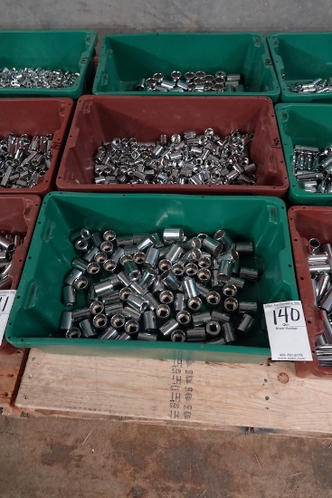TUBS OF ASSORTED WRENCHES & SOCKETS (X3)