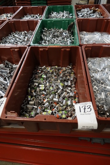 TUBS OF ASSORTED SOCKETS (X3)