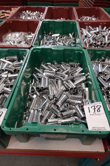 TUBS OF ASSORTED SOCKETS (X3)