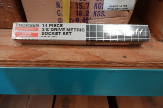 CASES OF 14 PC 3/8” DR METRIC SOCKET SETS 30 CT (X3)