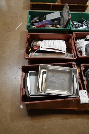 TUBS OF ASSORTED TOOLS & PANS (X3)