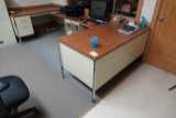 DOUBLE OFFICE DESK W/CREDENZA (X2)