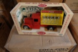 CASES OF COLLECTIBLE COCA COLA BOTTLING TRUCK-METAL W/GLASS BOTTLES 6 CT (X2)