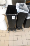 TRASH CAN W/ROLLERS (X2)