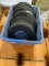 TOTE FULL OF ROUND CONCRETE DISC DIFFERENT SIZES