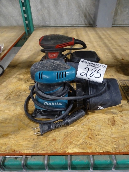 MAKITA & MILWAKEE ELECTRIC PALM SANDERS (X2)