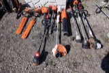 BATTERY POWERED TRIMMERS, EDGER, BLOWER & HEDGE TRIMMER ECHO, STIHL & FLEX FORCE (FOR PARTS)
