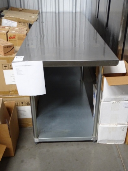 S/S TABLE W/BOTTOM SHELF 30X96”