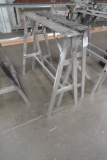 PAIR OF METAL SAWHORSES