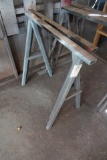 PAIR OF METAL SAWHORSES