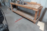 WOODEN WORKTABLE (NO CONTENTS)