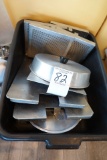 TUB OF LIDS, UTENSILS & CUTLERY X1