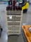 5 GLASS RACKS W/CART & FULL W/16OZ PLASTIC CUPS