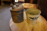 OIL CAN & BUCKET (X2)